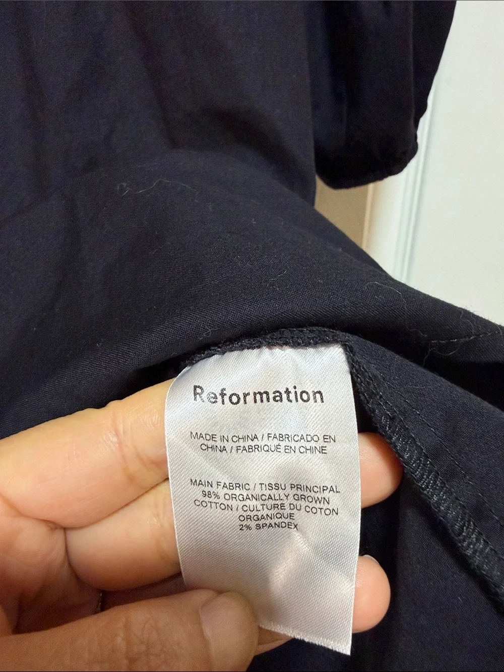 Reformation Michaela Black Dress - Size 10